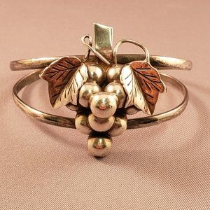 Sterling Silver Grape Cuff Bracelet